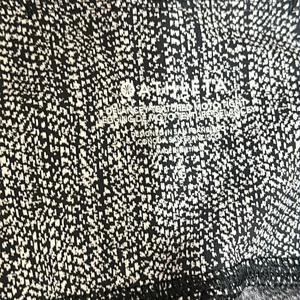 NWOT Athleta Delaney Textured Moto Tight size large - Picture 4 of 7